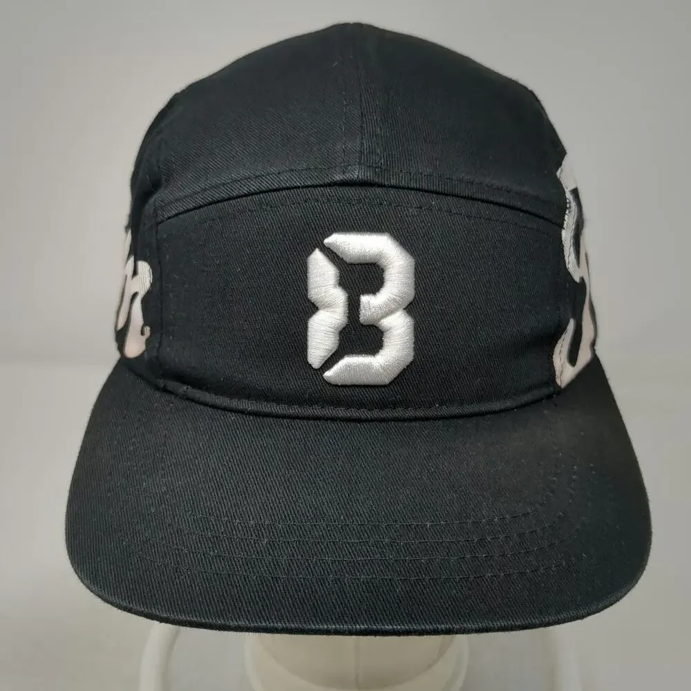 Freedom83 Clothing Co. 5 Panel Black One Size Hat Freedom Script Graphic B Logo